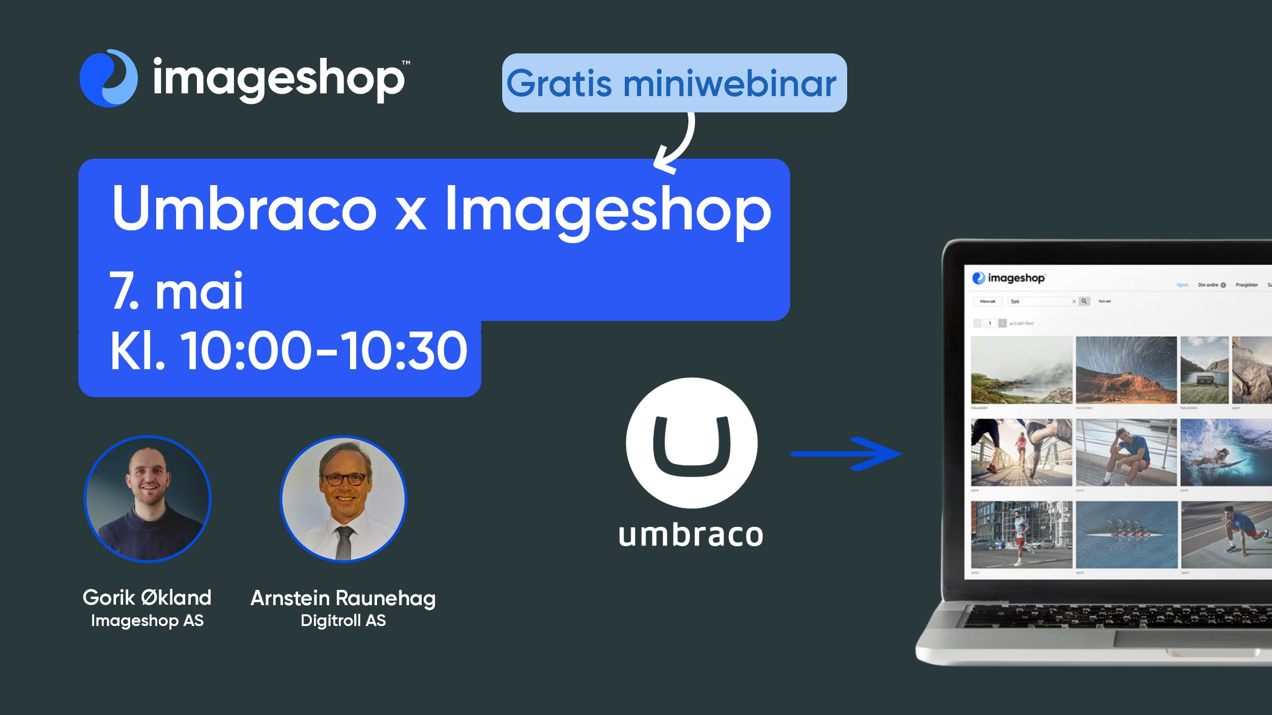 Webinar om Imageshop integrasjon med Umbraco CMS – få kontroll på bilder og mediefiler