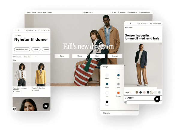Nettbutikk til klesmerket GANT utviklet av Digitroll