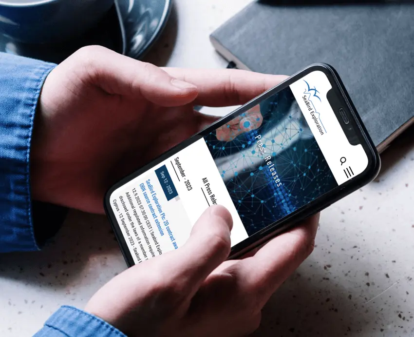 SeaBird Exploration nettside – tydelig inngang til tjenester, flåte og investorinformasjon