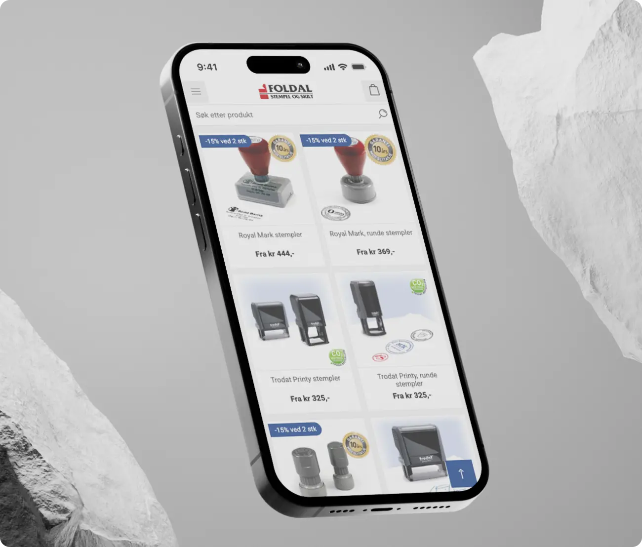 Skjermbilde fra Foldal.no med skiltbygger der kunden velger tekst og utforming før bestilling